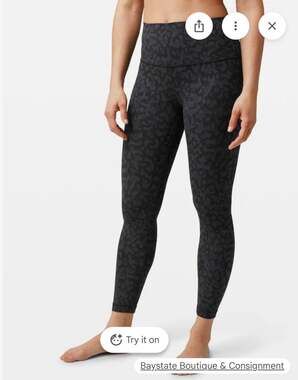 Lululemon Align High-Rise Tight 25" in Formation Camo Deep Coal Multi